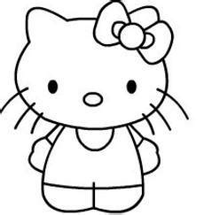 小学生hello kitty卡通人物简笔画图片 - HelloKitty - 儿童简笔画图片大全
