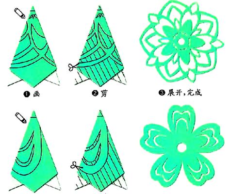 怎么剪纸精美六折团花窗花的折法和剪法_爱折纸网