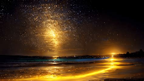 夜晚大海星空,湖面星空,窗外星空_大山谷图库