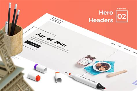 网站头部设计巨无霸焦点图设计模板V3 Hero Headers for Web Vol 03 – 设计小咖