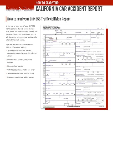 How to read your California car accident report | Clancy & Diaz, LLP