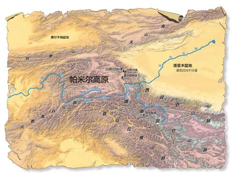 帕米尔高原地图图片