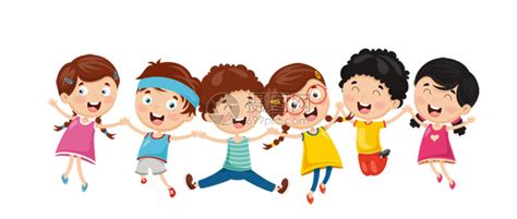 幼儿园开学手牵手一起跳跃的孩子们GIF动图图片-正版gif素材401714007-摄图网