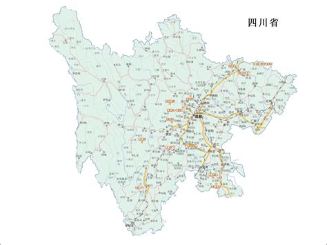 四川行政区划图图片