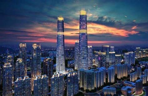海南十大高楼排名，海口双子塔高达428米_巴拉排行榜