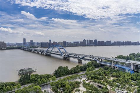 日落时分的杭州复兴大桥鸟瞰图—高清视频下载、购买_视觉中国视频素材中心