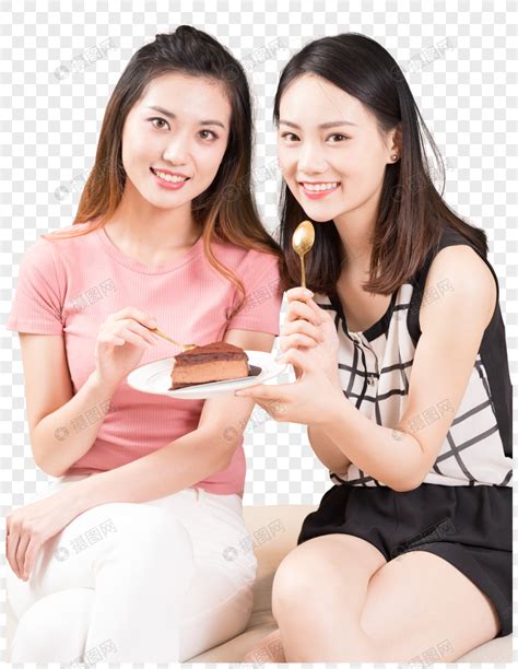 甜美女生吃甜品头像