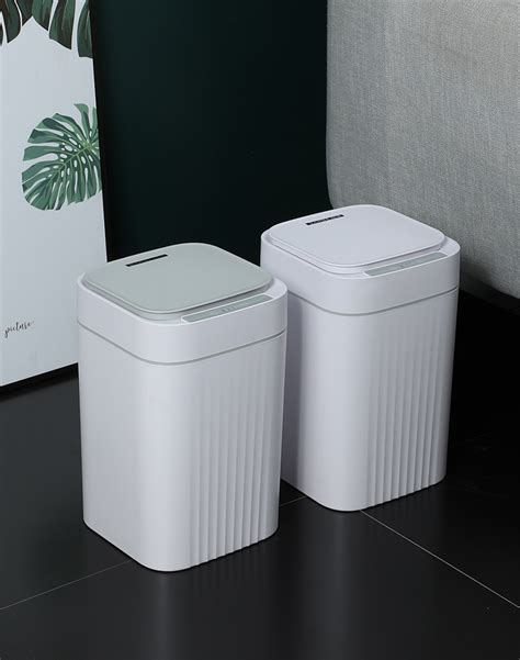 跨境家用智能垃圾桶感应卫生间客厅厨房塑料迷你垃圾桶高颜值批发-阿里巴巴