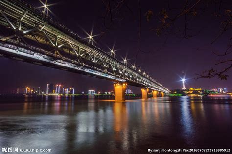 武汉城市夜景长江两岸高清图片下载-正版图片500883993-摄图网