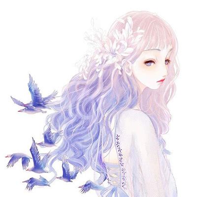 甜美女生侧照动漫头像
