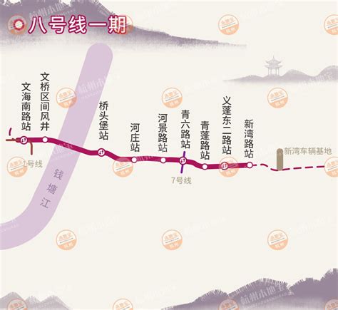 杭州地铁8号线线路图（完整版）- 杭州本地宝