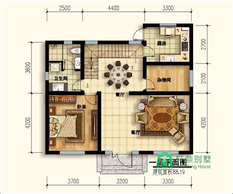 新款现代风格清雅简单二层独栋别墅设计施工图纸15mX15.7m - 我爱建房网