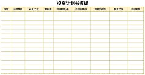 投资计划书模板下载-投资计划书模板格式下载-华军软件园
