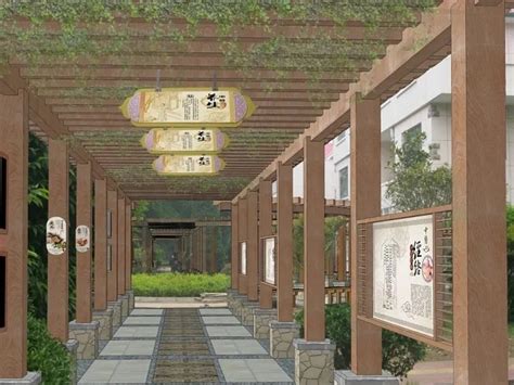 河南校园长廊设计-多种多样的长廊风格打造_永仲文化-站酷ZCOOL