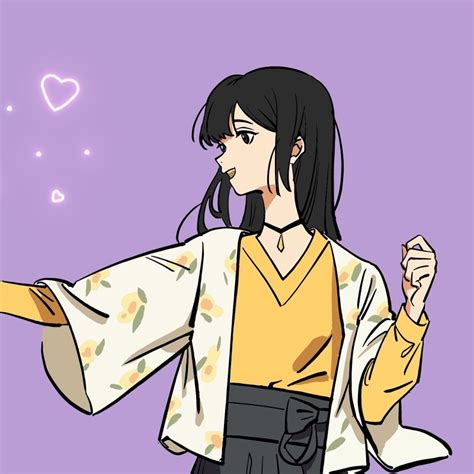 甜美女生牵手头像动漫
