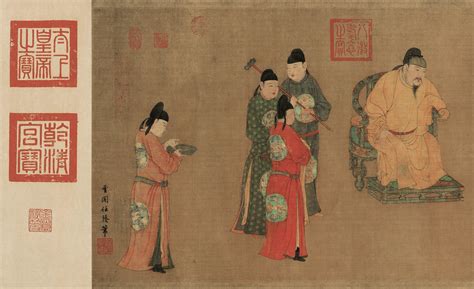 盘点中国十大传世古画，每幅都是中华文明的纪录者|步辇图|王希孟|顾闳中_新浪新闻