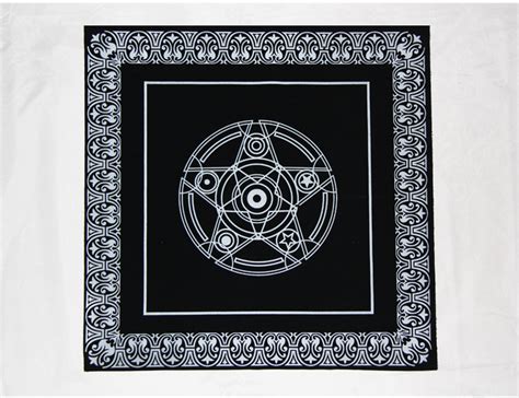 塔罗牌桌布 黑色布料 适合各种牌六芒星图案-阿里巴巴