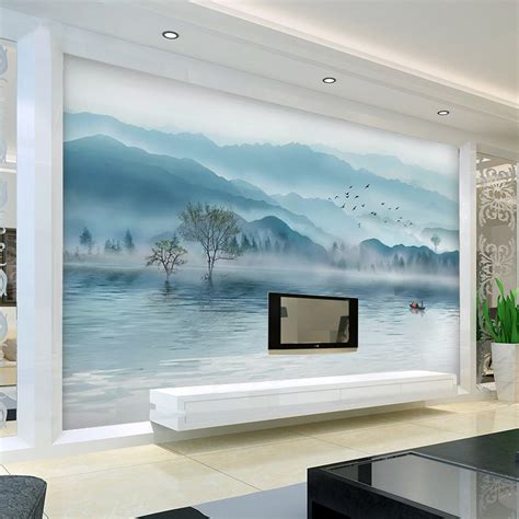 5d壁画电视背景墙 中式家和富贵8d壁纸 3d墙纸珠宝客厅影视墙布-阿里巴巴
