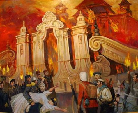 火烧圆明园漫画图片火烧圆明园图片带文字