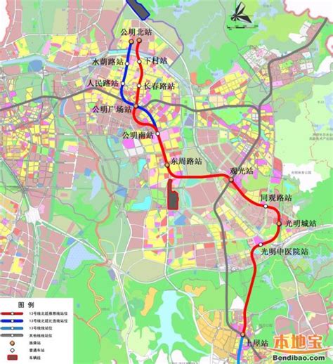 深圳地铁13号线北延段规划（线路图+站点+时间+进展） - 深圳本地宝