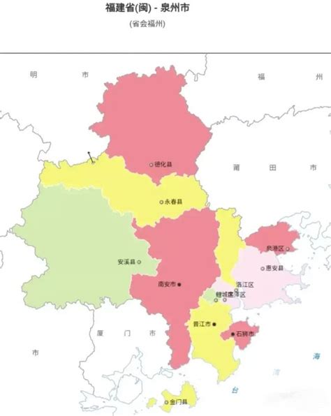 泉州行政区划图图片
