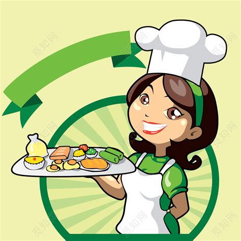 卡通人物厨师烹饪素材免费下载 - 觅知网
