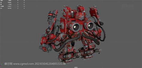 载人操控机甲,重型机器人,科幻机械装甲3dmaya模型_科幻角色模型下载-摩尔网CGMOL