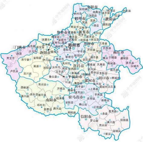 中国河南省地图高清版_河南在中国地图上的位置图片_微信公众号文章