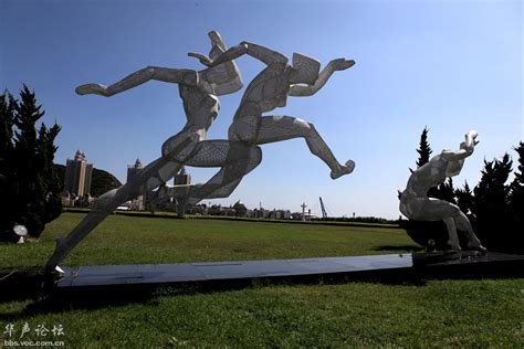 东北之旅掠影：1、大连星海广场运动雕塑[原创] - 摄友摄色 - 华 ...