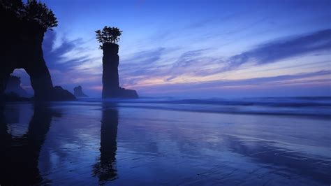 #4520466 cliff, coast, trees, clouds, Asia, landscape, reflection ...