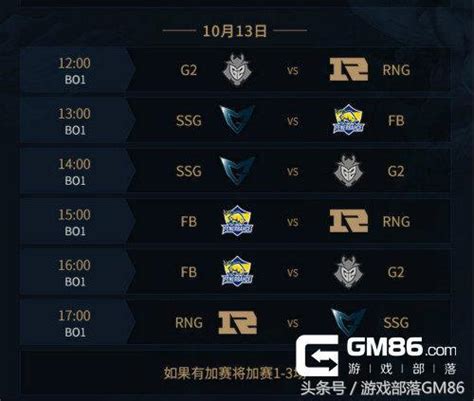 S7全球总决赛小组赛10月13日赛程表 RNG13日赛程安排_游戏花边_海峡网