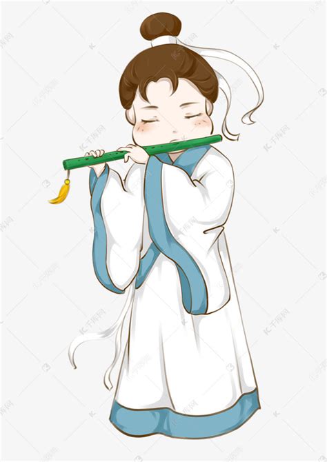 吹笛的古风头像女生动漫