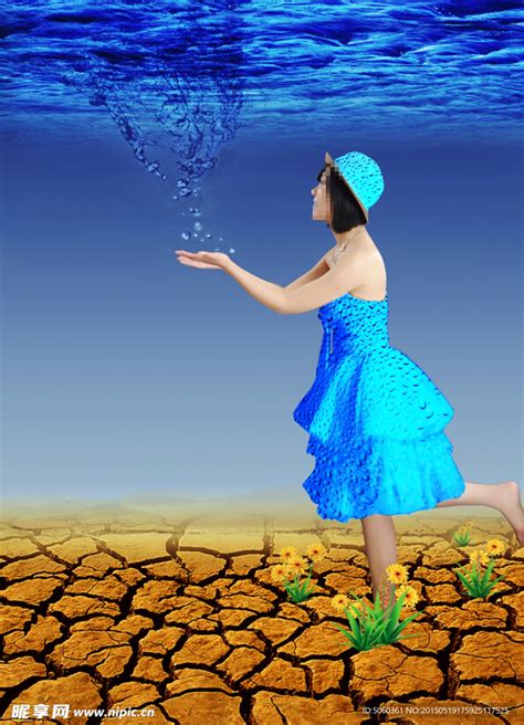 取水的女孩设计图__人物_PSD分层素材_设计图库_昵图网nipic.com