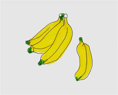香蕉简笔画画法 咿咿呀呀儿童手工网