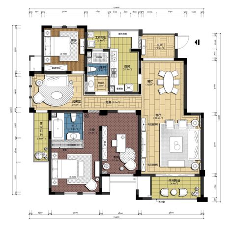 新中式二层自建房设计图纸，带院子 - 轩鼎房屋图纸