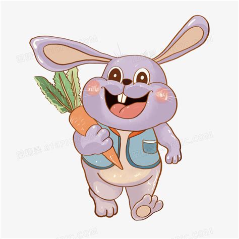 手绘免抠拿着胡萝卜的兔子元素图片免费下载_PNG素材_编号1pkir4g5y_图精灵