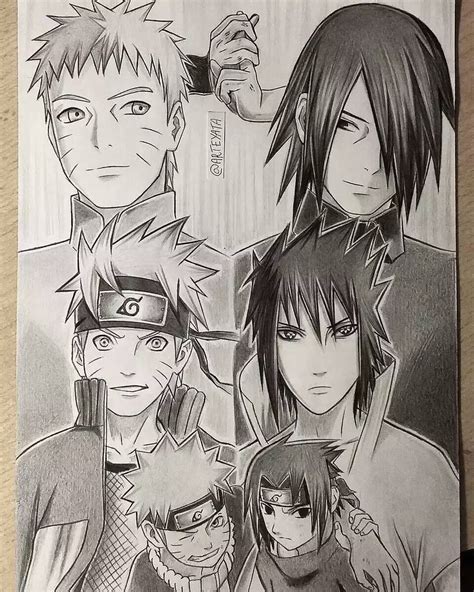 火影忍者素描图图片