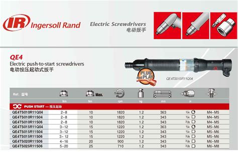 Ingersoll Rand英格索兰电动按压起动式扳手QE4系列-无锡杜派工业设备有限公司