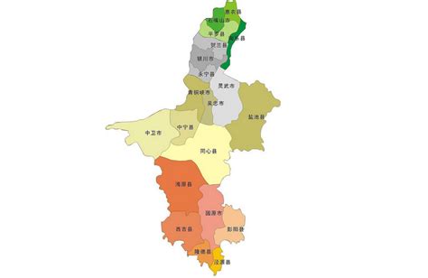 宁夏行政区划图图片