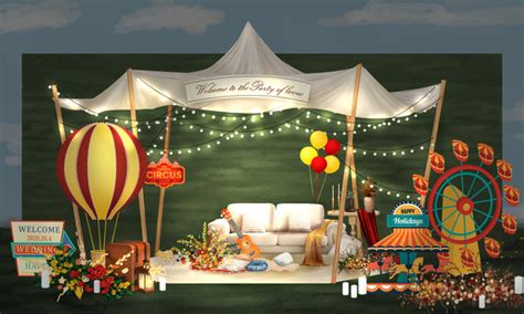 园游会婚礼,舞台设计,模型设计/效果图,设计模板,汇图网www.huitu.com