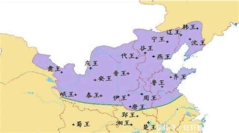明朝藩王分布图图片