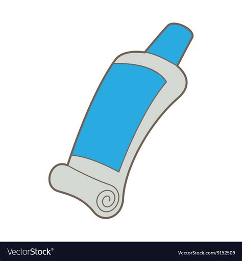Tube of blue paint icon cartoon style Royalty Free Vector