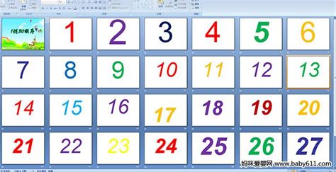幼儿园小班数学：1到30顺序 PPT课件