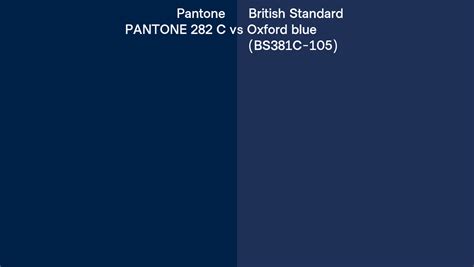 Pantone 282 C vs Dutch Boy Insignia Blue (B006) side by side comparison