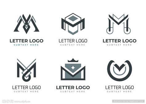m字母logo,服装服饰,LOGO/吉祥物设计,设计模板,汇图网www.huitu.com