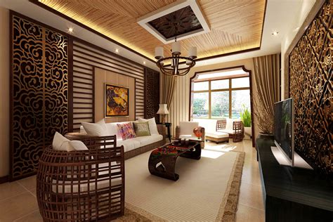 泰愫 东南亚风格家具 实木电视柜边柜卧室电视柜-美间设计