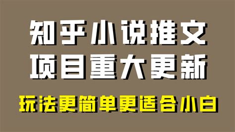 小说推文项目大更新，玩法更适合小白，更容易出单，年前没项目的可以操作！_大拇指项目网