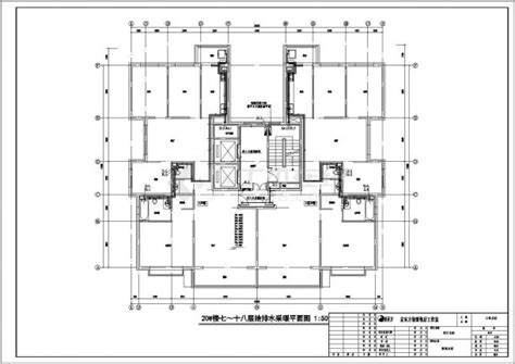 三栋18层住宅楼的标准层平面设计CAD图纸（2梯4户）_住宅小区_土木在线