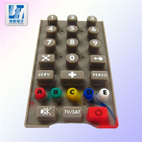 电视机硅胶遥控器按键采用喷涂丝印工艺