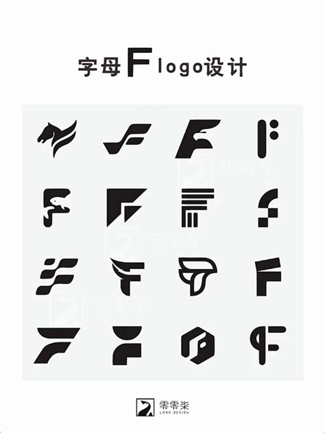 500个F字母的创意logo
